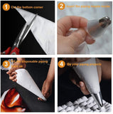 Medium Piping Bags Plastic Pastry 100 Pcs - Naira Cake Supplies