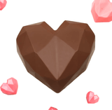 Geometric Heart Chocolate Mould 500g in 3-Part - BWB9838 - Naira Cake Supplies