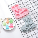 Christmas Characters Silicone Boots Mould - Naira Cake Supplies