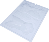 Diamond Bunny Face Chocolate Mould in 3-Part - BWB 9867 - Naira Cake Supplies