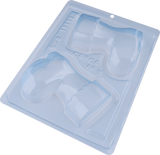 NEW Santa Boots Chocolate Mould in 3-Parts BWB 10229 - Naira Cake Supplies