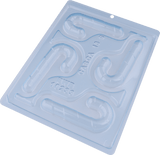 Candy Cane Chocolate Mould in 3 Parts BWB 10233 - Naira Cake Supplies