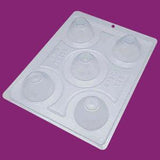 Half Sphere 50mm with Base Chocolate Mould in 3-Part - BWB 10116 - Naira Cake Supplies