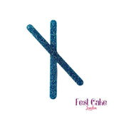Fest Glittery Blue Acrylic Popsicle Sticks 10 Pack - Naira Cake Supplies