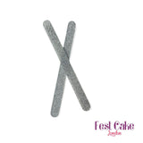 Fest Glittery Silver Acrylic Popsicle Sticks 10 Pack - Naira Cake Supplies