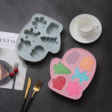 Snowflakes & Santa Christmas Silicone Hand Mould - Naira Cake Supplies