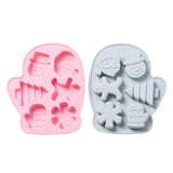 Snowflakes & Santa Christmas Silicone Hand Mould - Naira Cake Supplies