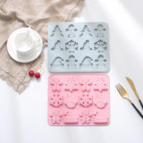 Snowflakes & GingerBread Christmas Silicone Square Mould - Naira Cake Supplies