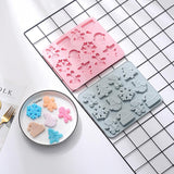 Snowflakes & GingerBread Christmas Silicone Square Mould - Naira Cake Supplies