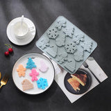 Snowflakes & GingerBread Christmas Silicone Square Mould - Naira Cake Supplies