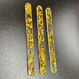 Fest Fleck Gold Acrylic Popsicle Sticks 10 Unid. - Naira Cake Supplies