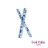 Fest Fleck Blue Acrylic Popsicle Sticks 10 Unid. - Naira Cake Supplies