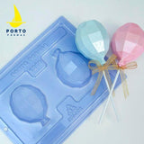 geometric balloon chocolate mould-3-part - portoFormas1200