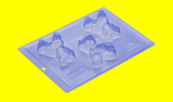 Geometric Baby Bear Chocolate Mould - 3-Part - Porto Formas 1203 - Naira Cake Supplies