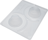 Cupcake Box with Lid Chocolate Mould - 3-Part - BWB 26 - Naira Cake Supplies