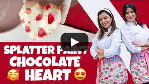 Splatter Paint Tutorial With The Geometric Heart Chocolate Mould