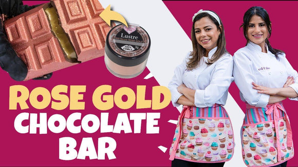 Make a Filled Chocolate Bar and Paint it with Rose Gold Lustre Dust - Naira Cake Supplies