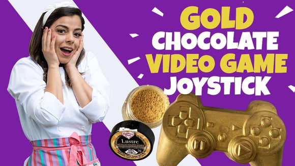 How to Paint a Chocolate Video Game Controller with Gold Lustre Dust - Naira Cake Supplies