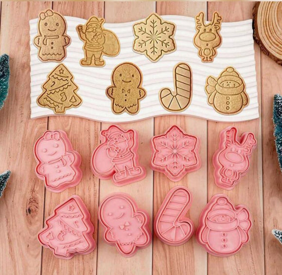 8 Pcs Christmas Cookie Cutter