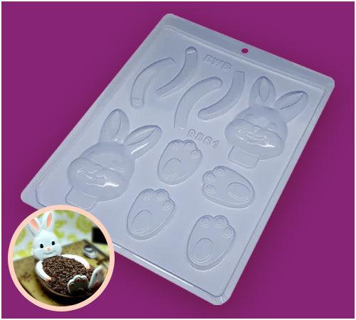 Simple Chocolate Mould - Bunny Pieces - BWB9861 - Naira Cake Supplies