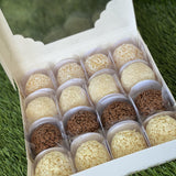 White Window Truffle Box with Silver Star (Kit with 5 Boxes) - Naira Cake Supplies