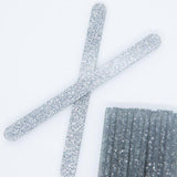 Fest Glittery Silver Acrylic Popsicle Sticks 10 Pack - Naira Cake Supplies