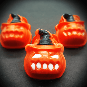 Small Pumpkin Lantern with Hat Chocolate Mould in 3-Part - BWB 9529 - Naira Cake Supplies
