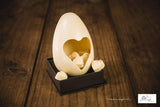 Big Open Heart Egg 500g Chocolate Mould in 3-Part - BWB 9584
