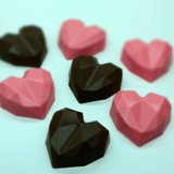 Geometric Heart Chocolate Mould in 3-Part - BWB 9836 - Naira Cake Supplies