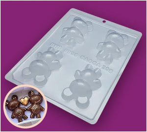 Mini Bear Chocolate Mould in 3-Part - BWB 9935 - Naira Cake Supplies