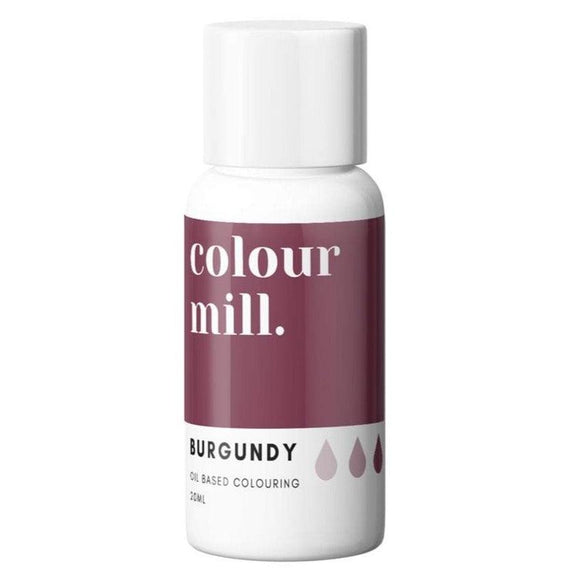 Colour Mill Burgundy Oil Based Concentrated Colouring 20ml - Naira Cake Supplies