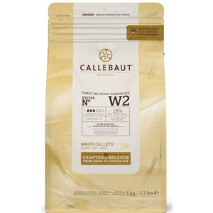 Callebaut White Chocolate Callets 28%   PESO: 1KG - Naira Cake Supplies